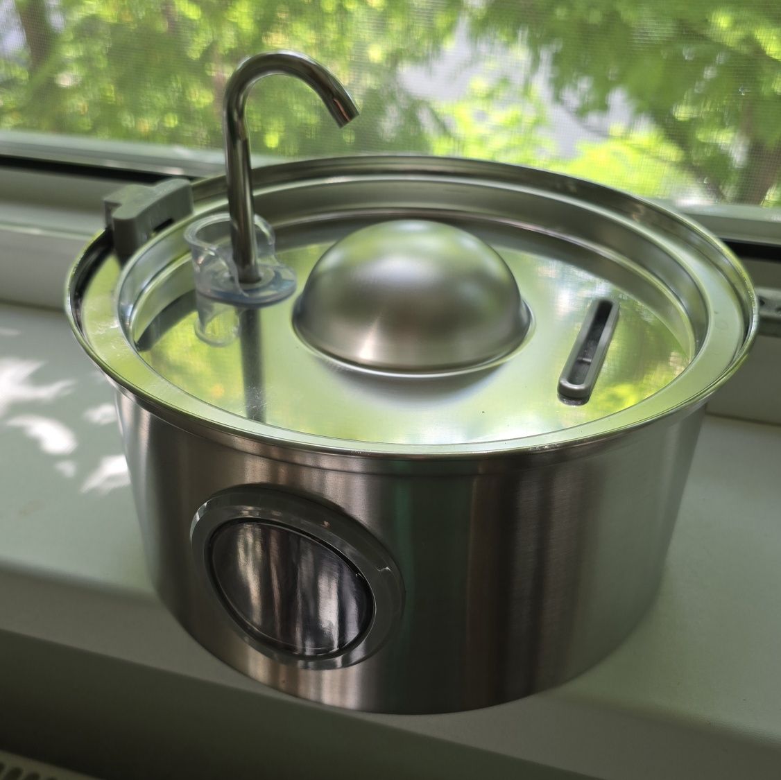 [IMPECABIL] Fantana apa pisici inox 3.2L Dispenser Filtru Silentios