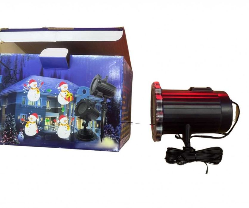 Уникален водоустойчив LED проектор снежинка за прожектиране на сняг.