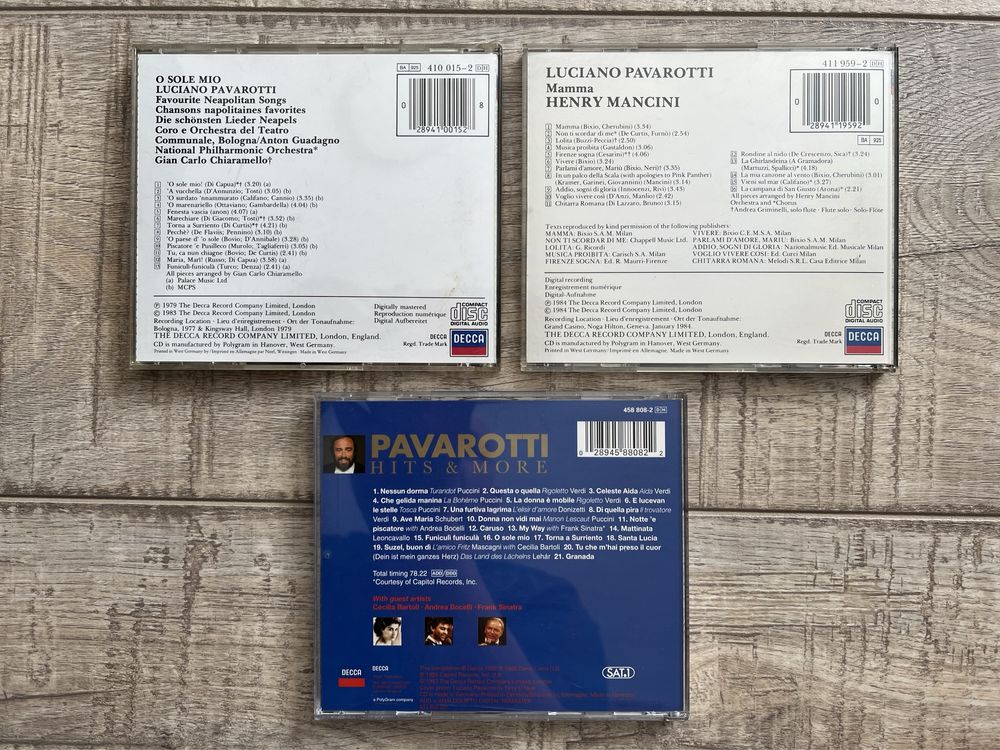 Lot 8 cd-uri originale Luciano Pavaraotti + Carerras gratuit