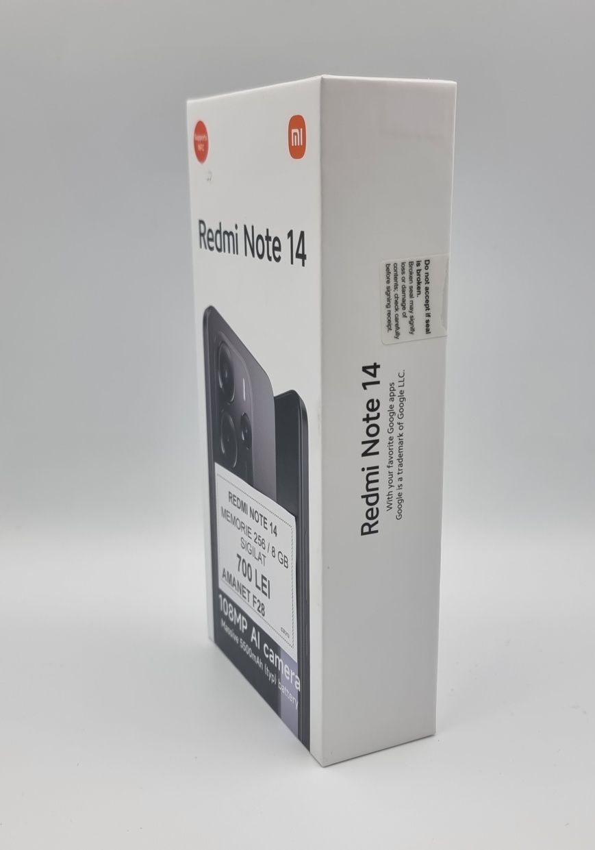 Amanet F28: Telefon Redmi Note 14 NOU SIGILAT