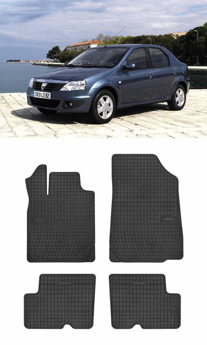Гумени стелки Frogum за Dacia Duster 10-17 Logan 04-12 Sandero 08-12