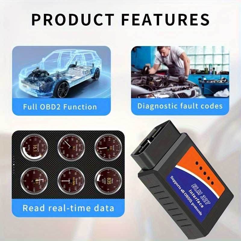 Автомобилна диагностика OBD2 ELM327 – Съвместима с iPhone и Android!