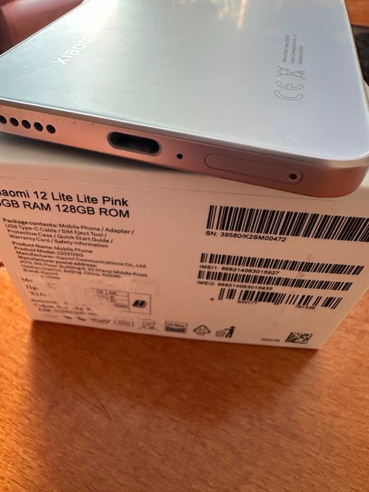 Xiaomi 12 lite 5G 8/128gb lite pink
