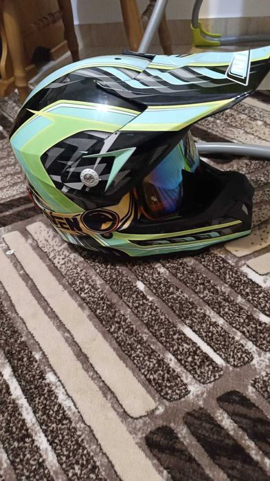 Casca motocros si ochelari