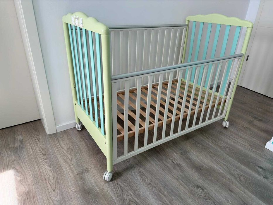 Patut lemn Pali  cu sertar + bara de protectie