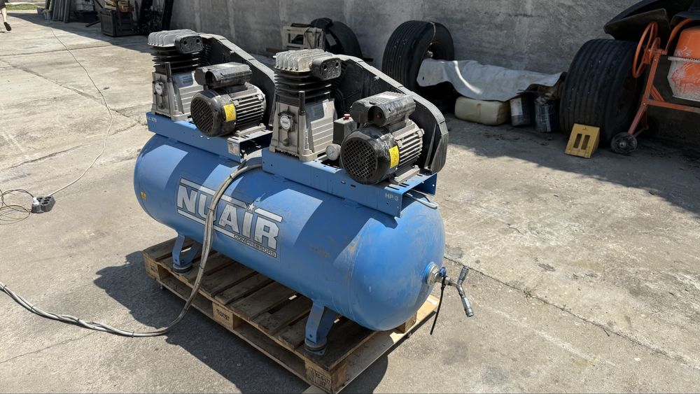 Compresor aer 270 litri, 2 motoare, 6 cai putere, NUAIR Italia
