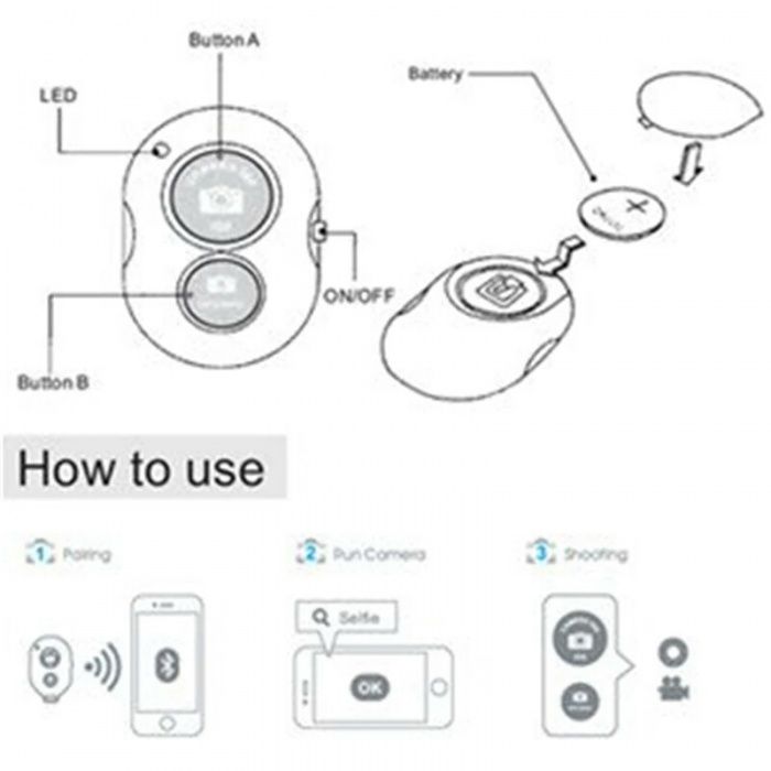 Telecomanda / remote Bluetooth pentru smartphone (android sau ios)