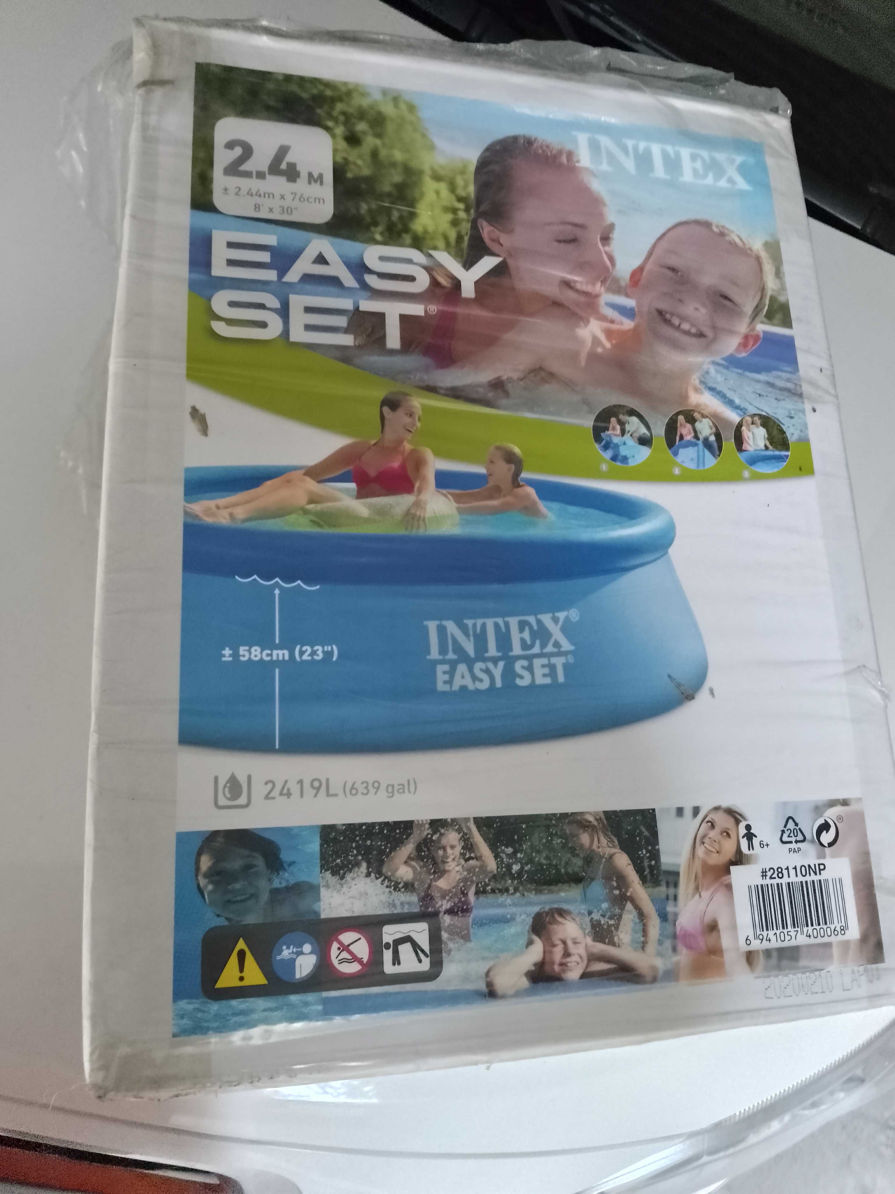 Бассейн intex 2440x76, обьем 2419 литр