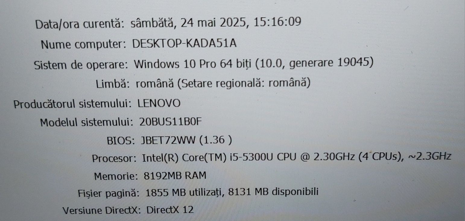 Lenovo Thinkpad T450 14" i5 5300u 8gb ram 256gb ssd