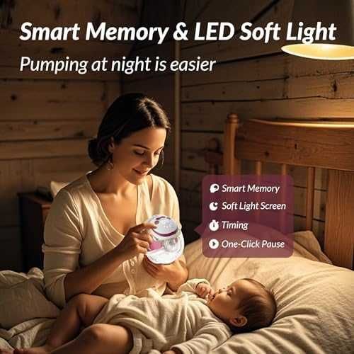 Нови 2 броя Безжична помпа за кърмене 300mmHg – 15 нива, памет Oceenew