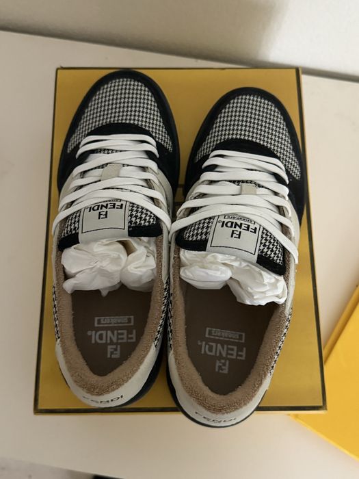 Papuci Fendi Match Houndstooth