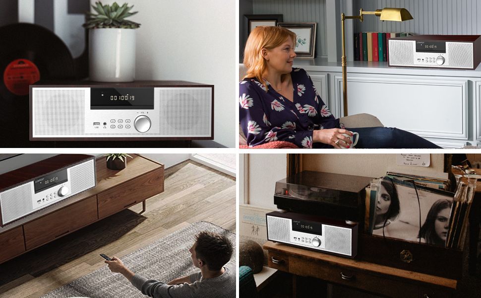 Винтидж домашна Hi-Fi Стерео система HANLIM HL-816 40W Bluetooth/CD/FM