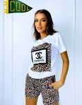 Compleuri animal print, pantaloni scurți +tricou,diverse mărimi