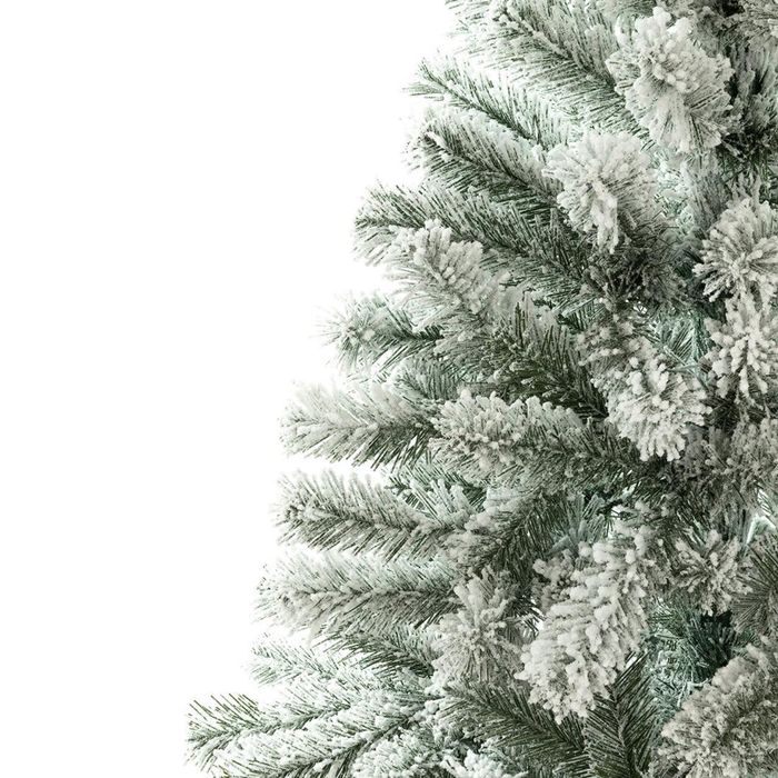 Brad artificial de Craciun cu zapada pe ramuri, 180cm/220cm