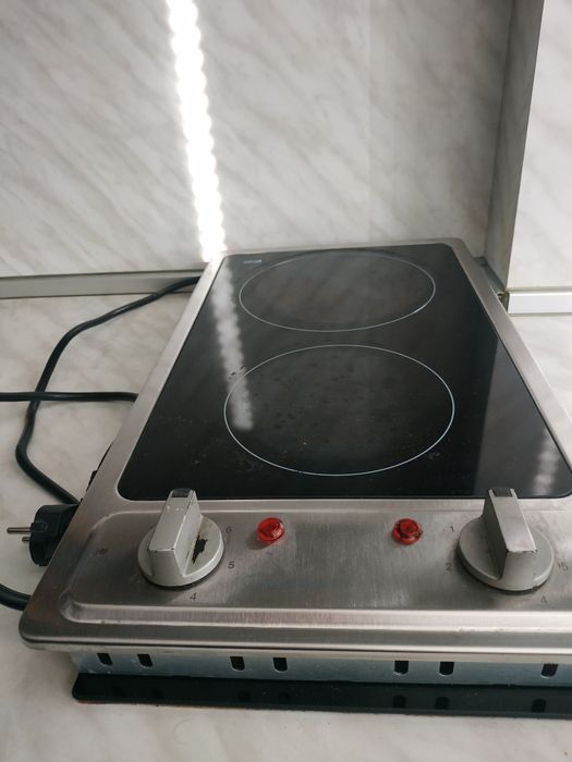 Двоен керамичен/индукционен котлон за вграждане