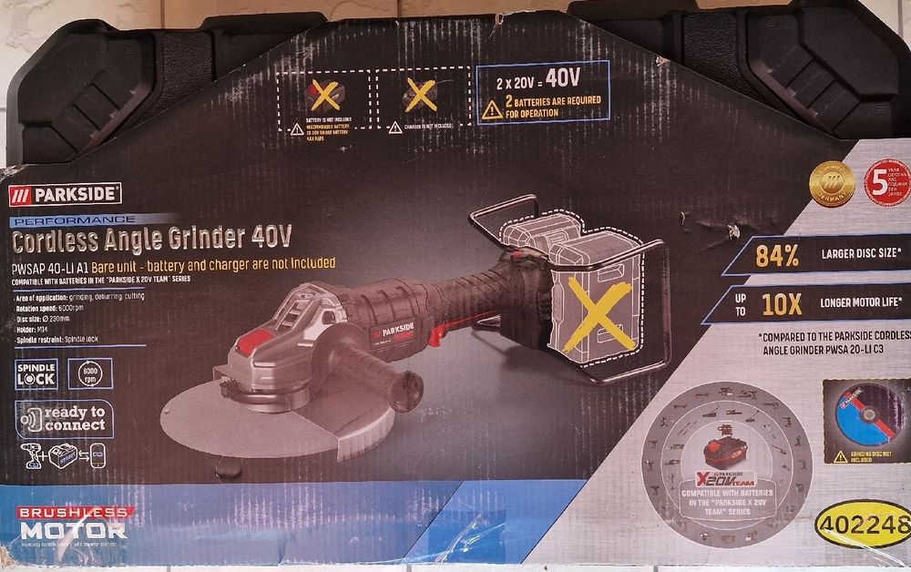 Polizor unghiular 40V Parkside