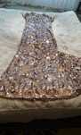 oferta-rochie lunga de ocazie din paiete aurii -tina raiciu-REDUCERE