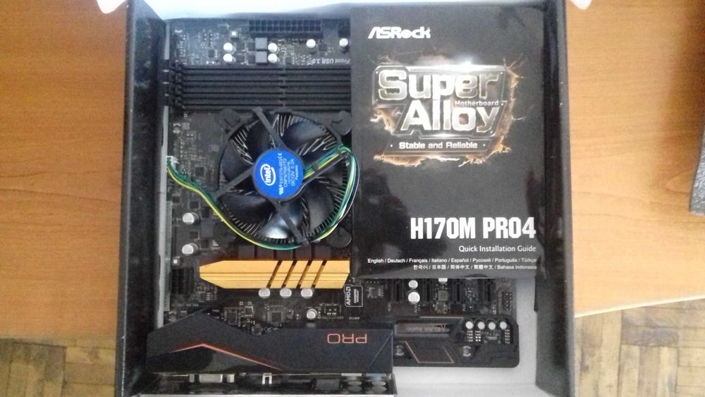 Kit ASRock H170M PRO4 cu procesor Intel Celeron G3930 si cooler
