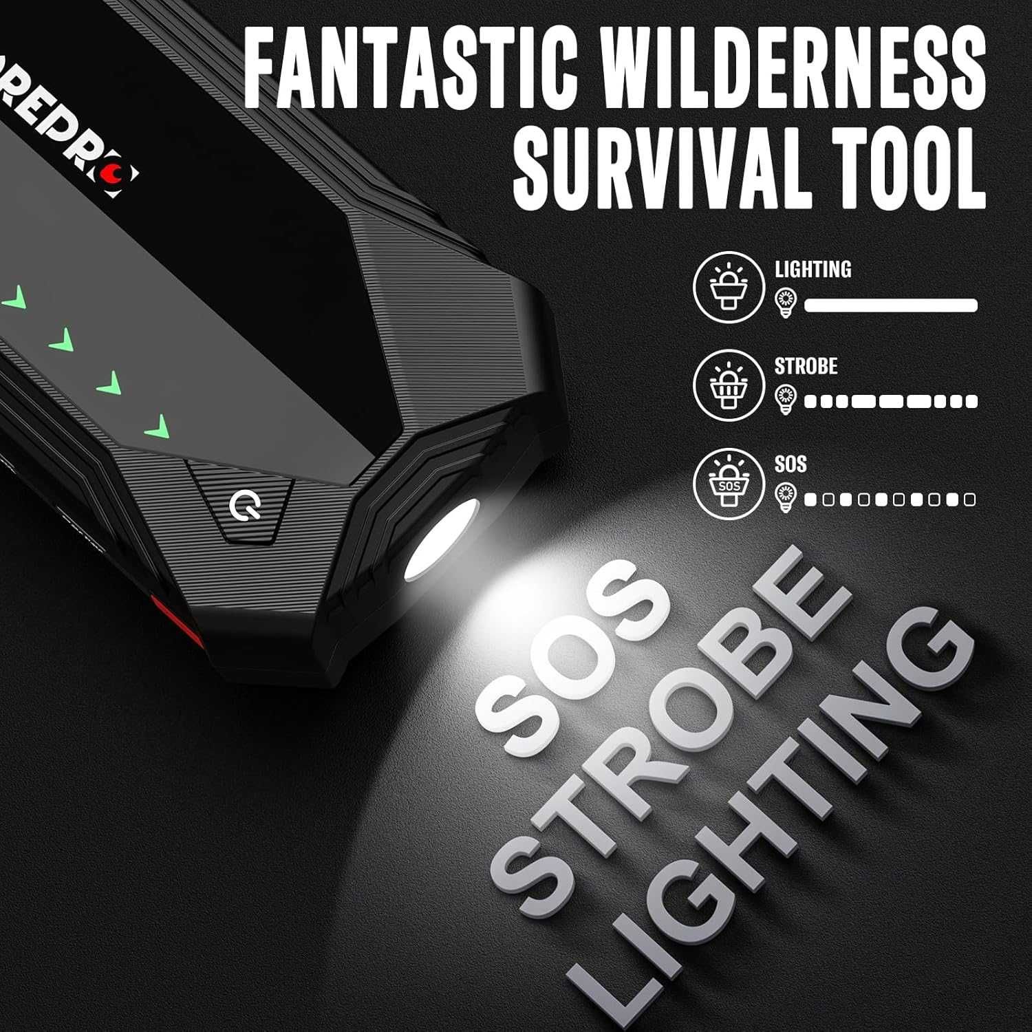 GREPRO 3000A бустер за подаване на ток Jump Starter/Power Bank /LED