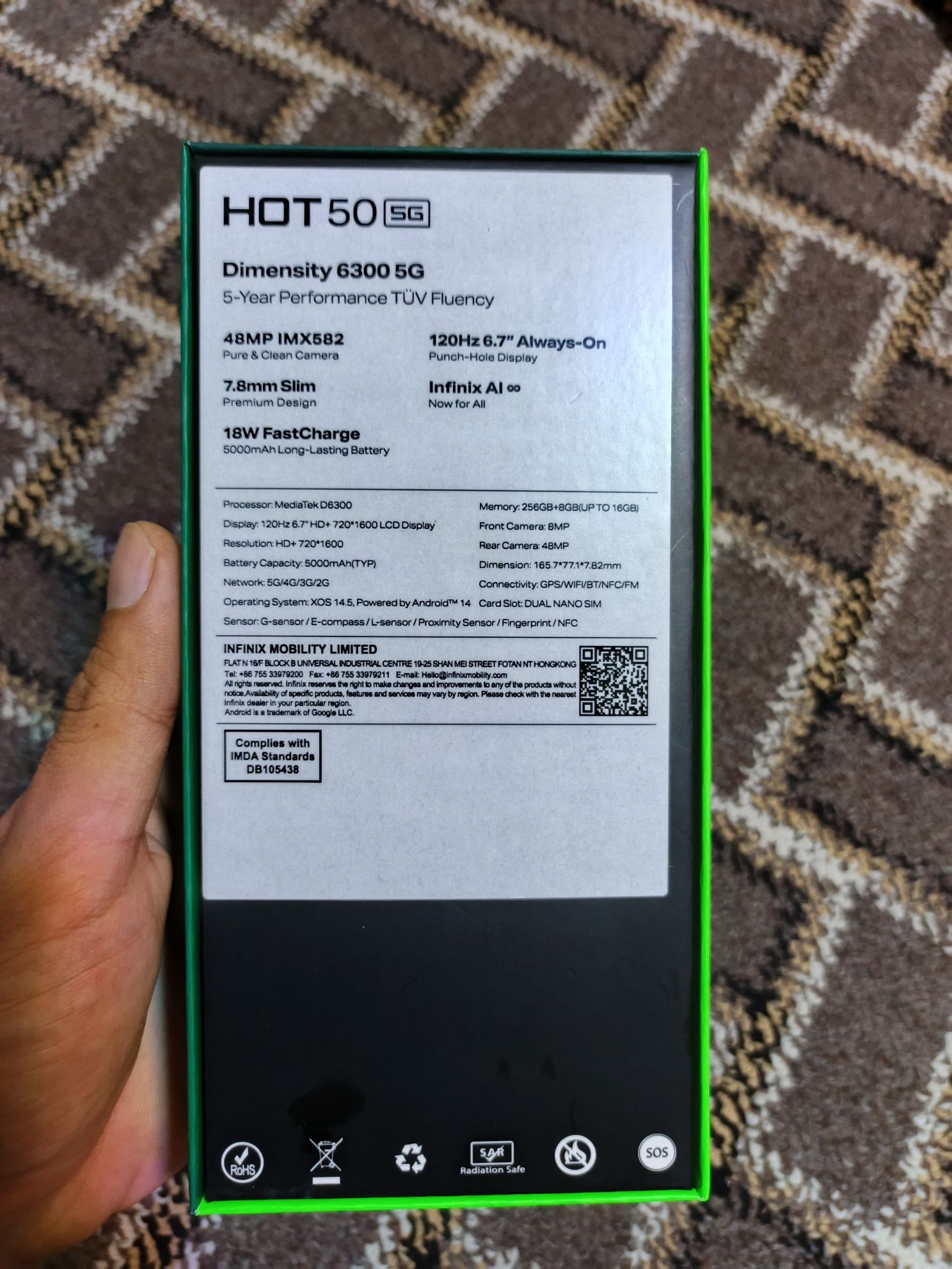 Infinix Hot 50 5G 8+8/256gb