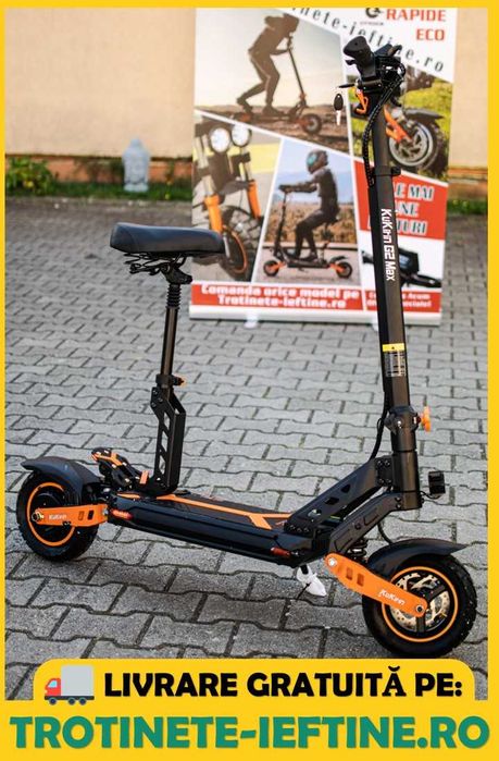 Cea mai buna CALITATE-PRET! G2 MAX, 80km Autonomie, cu SCAUN - 55km/h