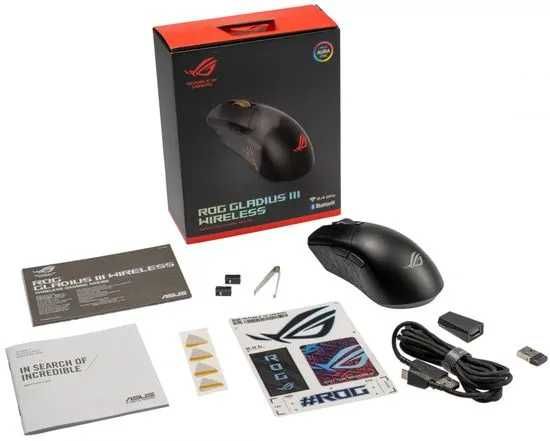 Mouse Gaming Asus Gladius III AimPoint 90MP0200-BMUA00 Wireless Sigila