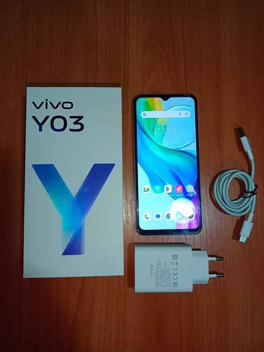 Свежий Vivo Y03 4/64Gb EAC-официальная гарантия до 2026г. Доставка