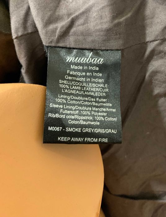 Jacheta din piele moale naturala de miel Muubaa