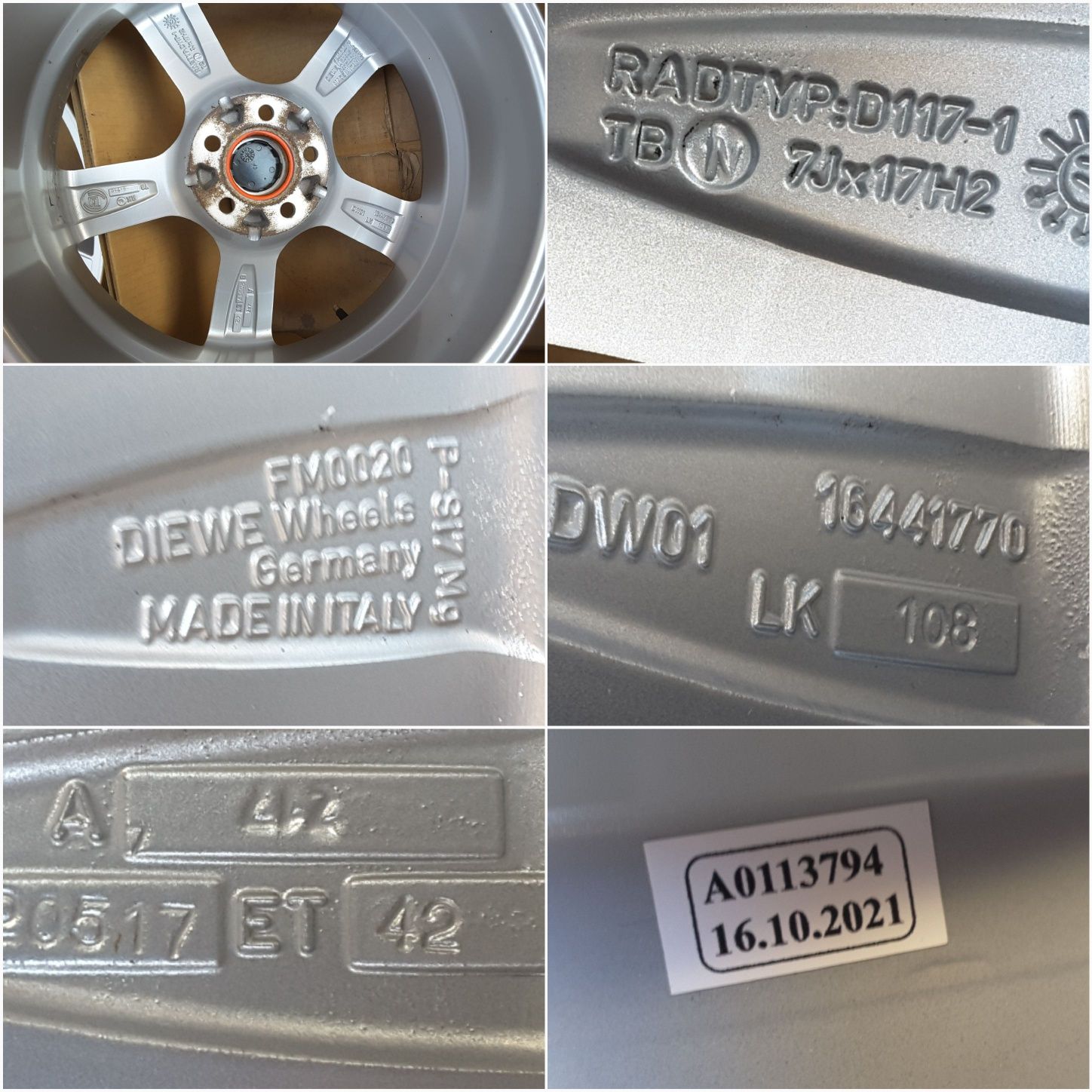 jante aliaj 17; 5x108; Ford Kuga, Puma, Focus 3, 4, C-max, S-max