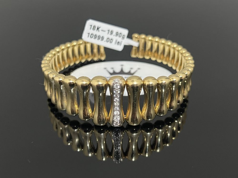Bijuteria Royal CB : Bratara dama aur 18k 11 diamante naturale 0,31ct