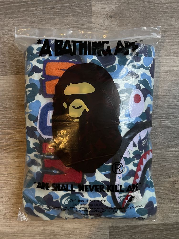 BAPE Big ABC Camo Shark Full Zip Hoodie 'Blue'