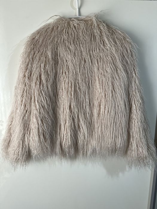 Zara jacheta blana (faux fur)