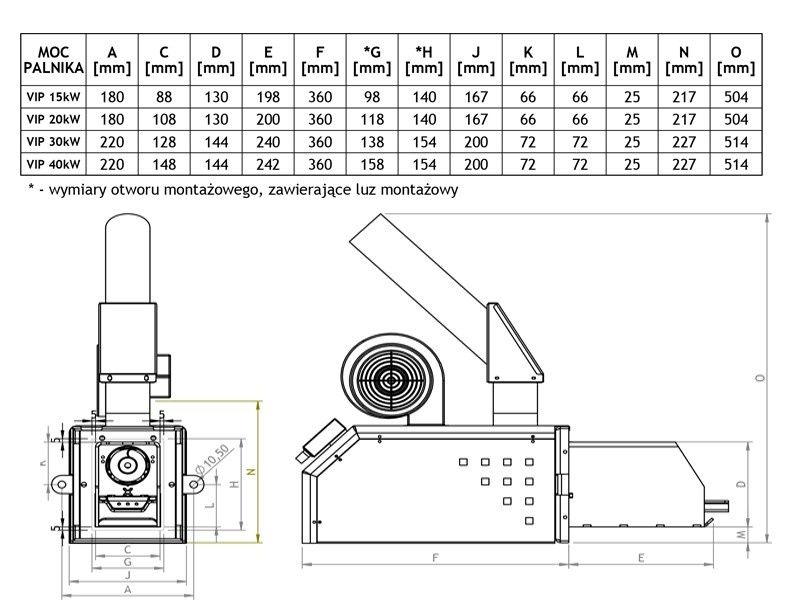 Vand arzatoare peleti, agropeleti Eco-Palnik 15-40kw