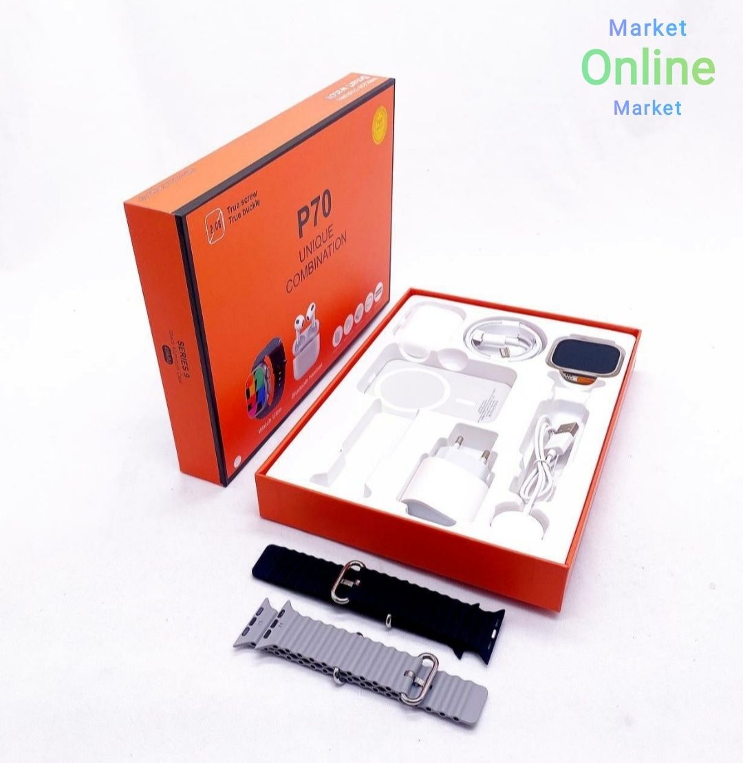 Smart Watch P70 komplekt, Смарт часы 4v1