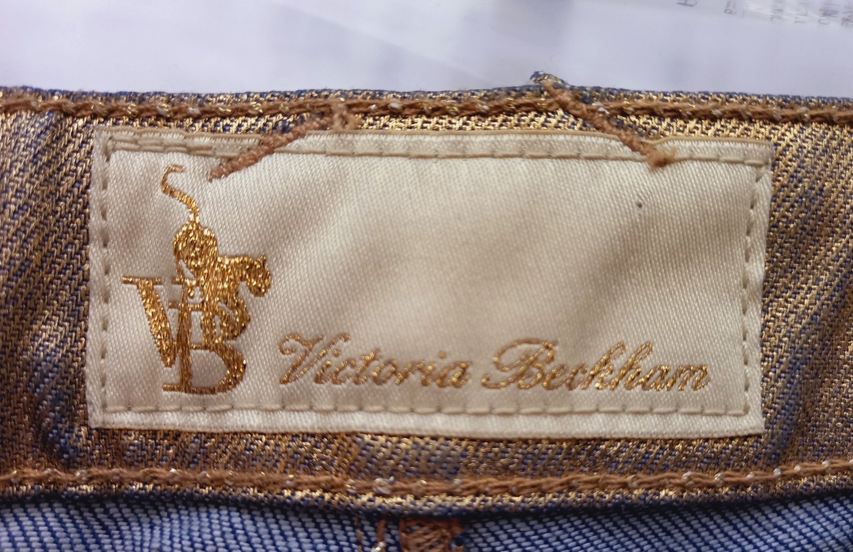 Дънки Victoria Beckham Gold, НОВИ