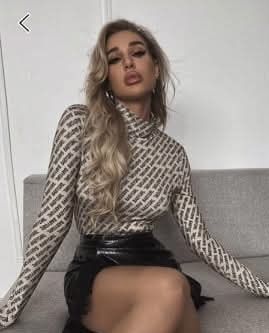 Блуза поло с дълъг ръкав Shein