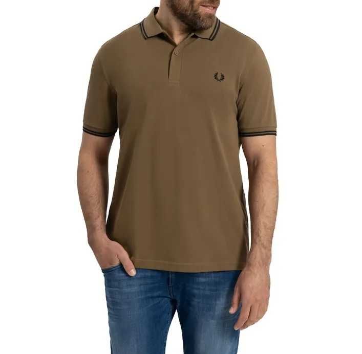 Fred Perry - Оригинална мъжка тениска с яка размер L