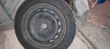 Set 4 roti complete vw passat, jante originale din otel + anvelope