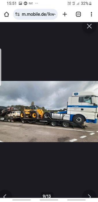 Platforma trailer transportor camioane utilaje baloti 3axe