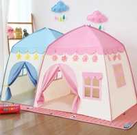 Палатка домик розовая и голубая