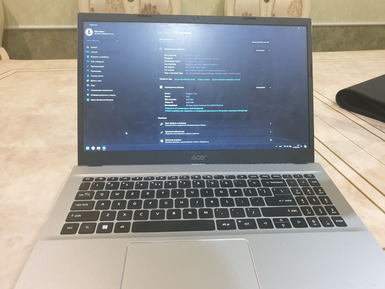 Noutbuk sotiladi acer core i5