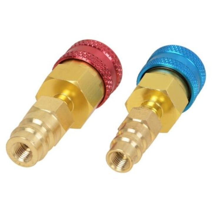 Set de cuple rapide cu adaptor pentru aer conditionat R1234YF la R134A
