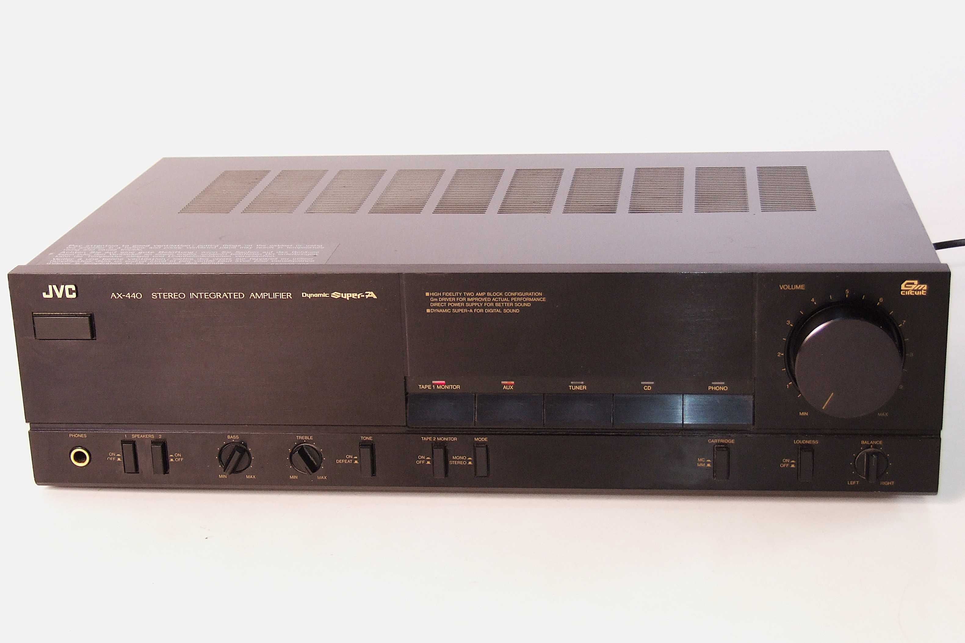 Amplificator stereo JVC AX440, 2 / 4 x 75 W, Made in Japan, IMPECABIL