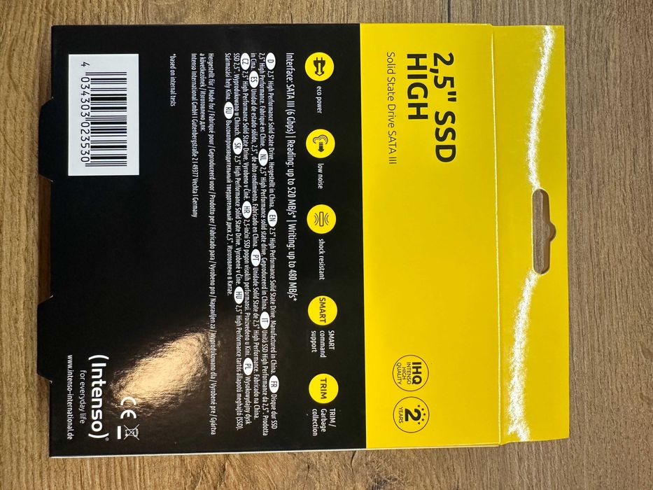 Solid State Drive (SSD) Intenso High, 960gb, 2.5", Sata III / 1tb