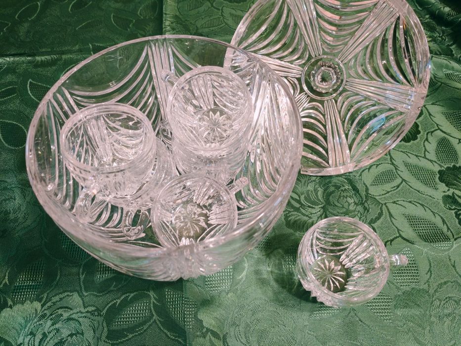 Комплект за пунш от оловен кристал