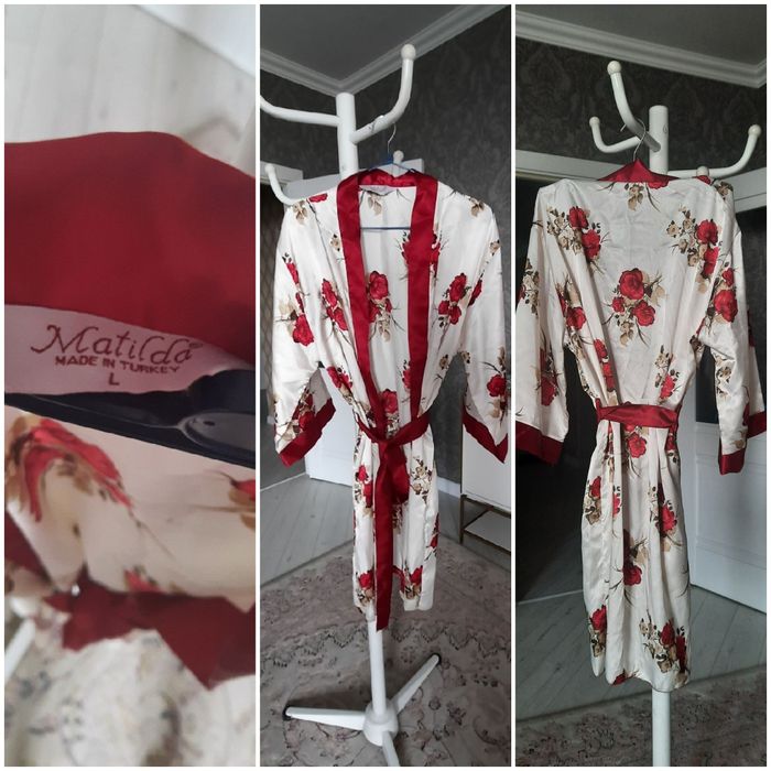 Комплекты нижнего белья, шелковый халат,  гипюровый пеньюар