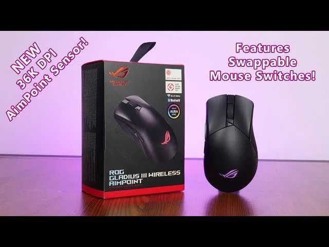 Mouse Gaming Asus Gladius III AimPoint 90MP0200-BMUA00 Wireless Sigila