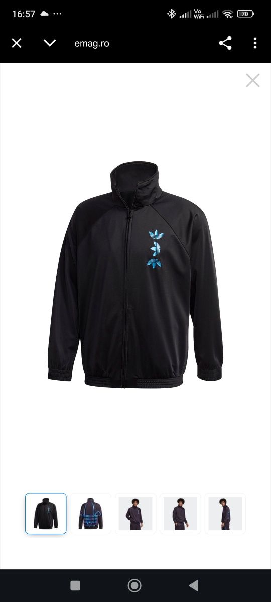 Bluza trening ZENO TT FS7333 Barbati, Negru, S