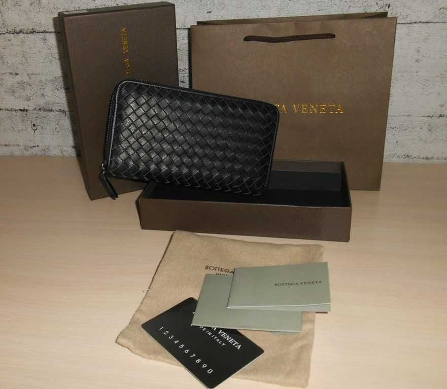 Мъжки дамски портфейл Bottega Veneta естествена кожа