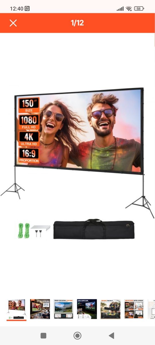 Ecran de proiecție 150inch nou
